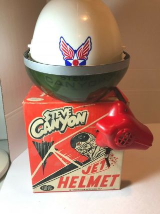 ORIG STEVE CANYON TOY JET HELMET IN.  1959 BY IDEAL TOY CO.  FANTASTIC 7