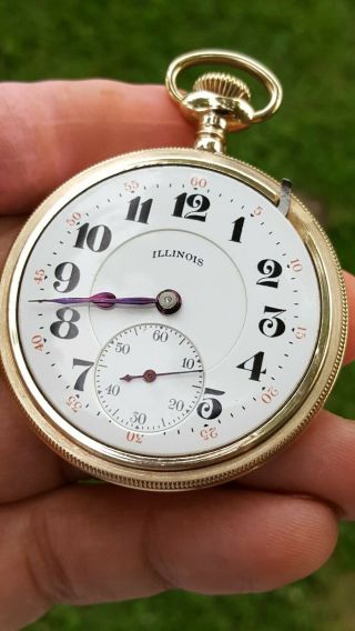 Illinois Time King 16s 21J Model 9 Pocket Watch Extra Minty Serviced 