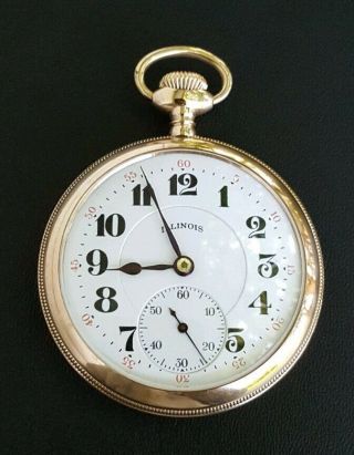 Illinois Time King 16s 21J Model 9 Pocket Watch Extra Minty Serviced 