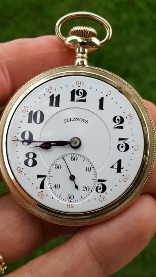 Illinois Time King 16s 21J Model 9 Pocket Watch Extra Minty Serviced 