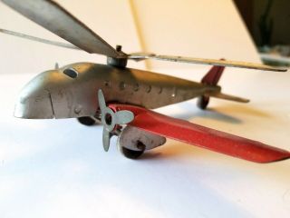Rare Vintage Pressed Steel (wyondotte?) Toy Gyro Plane