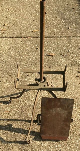 Antique Cast Iron/wood Rare Dictionary Bible Music Stand Lw Noyes Missing Parts