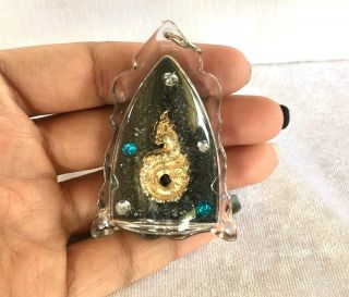 Phaya Naga Snake Stone Cover Thai Amulet Talisman Charm Love Luck Succcess