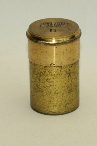Empty Microscope Canister For Brass Microscope - D.  Carl Zeiss,  Jena.