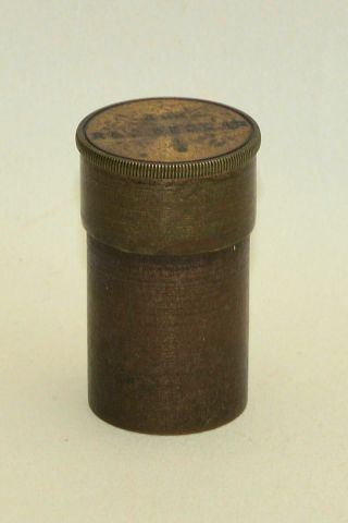Empty Microscope Canister For Brass Microscope - 1/6.  R & J Beck Ltd.  4mm.
