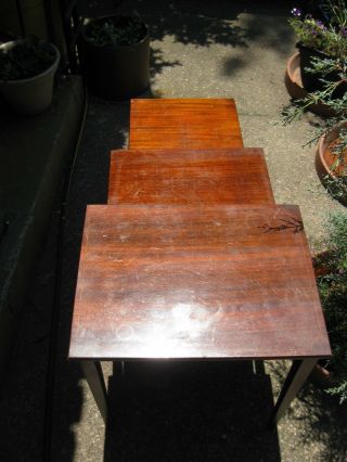 1951 BRANDT Inlaid Mahogany Nesting Tables (3) 3