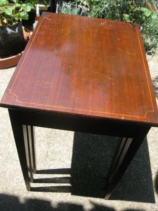 1951 BRANDT Inlaid Mahogany Nesting Tables (3) 4