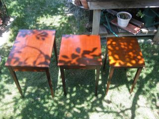 1951 BRANDT Inlaid Mahogany Nesting Tables (3) 8