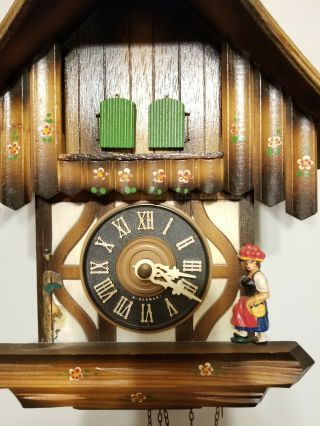 Hubert Herr Triberg German Vintage Musical Cuckoo CooCoo Clock 3