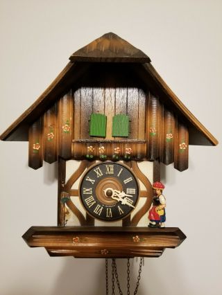 Hubert Herr Triberg German Vintage Musical Cuckoo CooCoo Clock 8