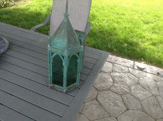 Antique Copper Gothic Style Outdoor Light