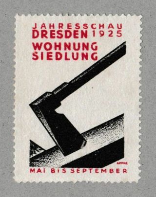 Modernist Poster Stamp Wohnung 1925 Graphic Design Typography Bauhaus Otto Arpke
