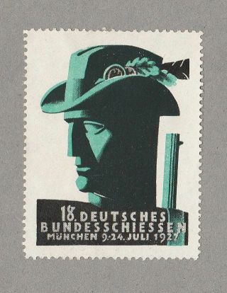 Modernist Poster Stamp Shooting Games 1927 Exhibition Graphic Design Bauhaus