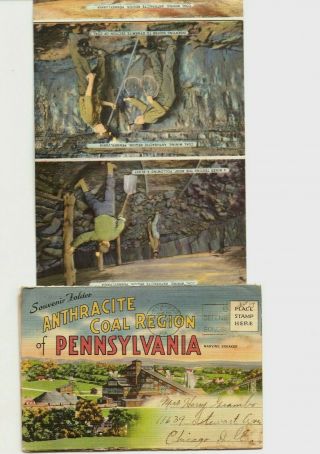 1942 Souvenir Folder Anthracite Coal Mines Pa 18 Fotos Scranton Pittston Dallas