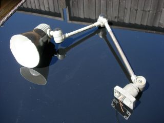 Vintage Industrial Machinist Colchester Lathe Mg Electric Anglepoise Lamp Light