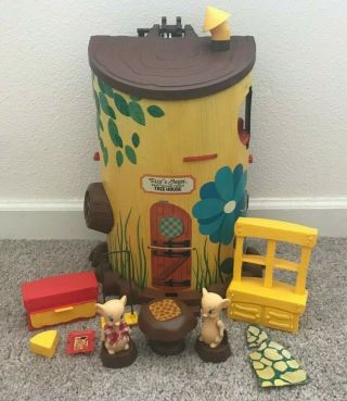 Vintage 1967 Remco Elly & Andy Baby Mouse Twins Tree House Playset