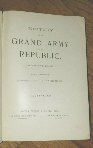 Book History of the Grand Army of the Republic - Beath 3