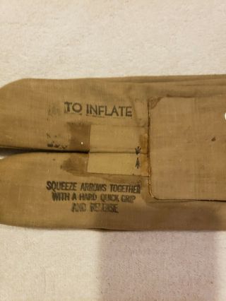 WWII Inflatable Flotation Belt Life Preserver by FIRESTONE 1942 6