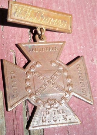 Named Southern Cross Of Honor Daughters Of The Confederacy Medal Crankshaw