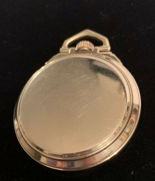 Vtg Elgin 571 Pocket Watch 21 Jewel 10k Gold Filled Case Stem Wind Lever Set 2