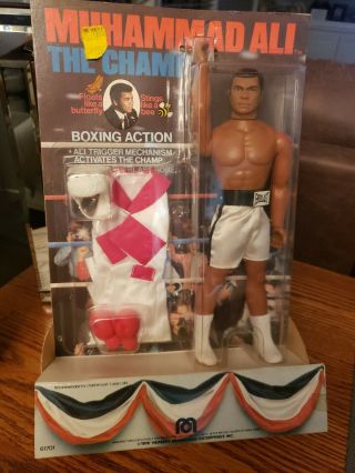 Muhammad Ali The Champ Boxing Action Trigger Mego Action Figure,  Mib 1976