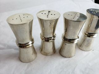 Porter Blanchard Sterling Silver Salt & Pepper Shakers,  C1940 Set Of 4