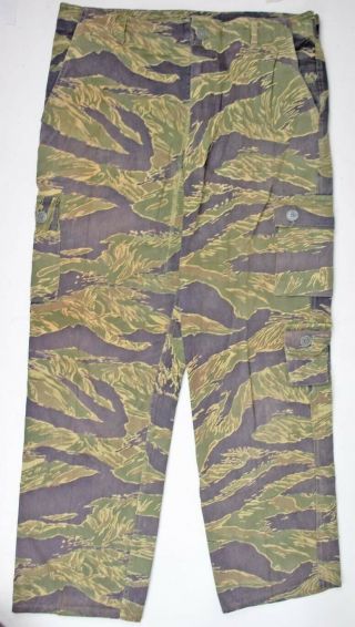 Vietnam War Special Forces Tiger Stripe Camo Trousers Jwd Size Us - M