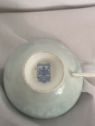 Paragon Fortune Telling Tea Cup and Saucer - Blue Fortune Telling Teacup Set 4