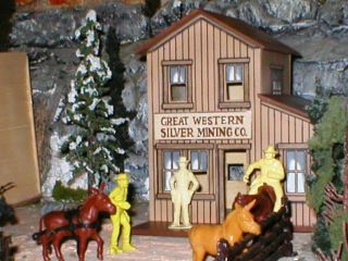 Western Playset Building Great Western Silver Mining Co Same Scale As Marx