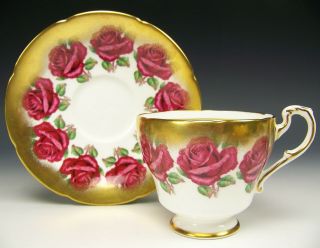 Paragon Red Roses Tea Cup And Saucer Teacup