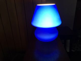 Vintage 1990s Habitat Alpha 2 Table Lamp In Blue