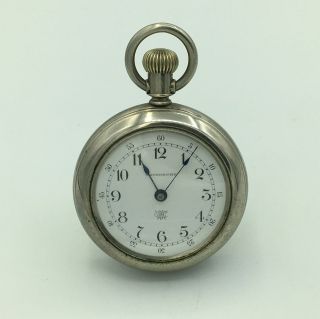 Antique Waterbury Watch Co.  Patented Series L Open Face Pocket Watch 7s Running