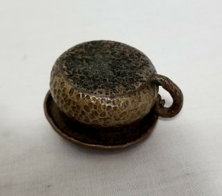 Antique Arts & Crafts Era Hammered Copper & Brass Miniature Pot - Mystery Item 2