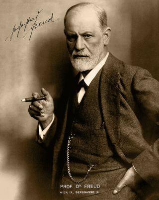 Sigmund Freud Father Of Modern Psychoanalysis Photo & Autograph 8x10 Rp