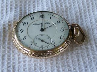 Vintage Illinois 16 Size 17 Jewel 3 Finger Bridge Pocket Watch