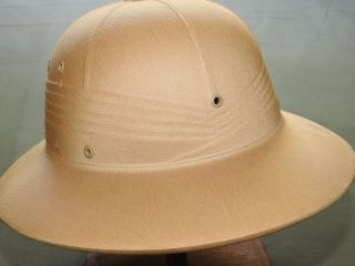 Us Army Vietnam Corps Of Engineers Khaki Pith Helmet Exc 1966 Vtg Sun Rare