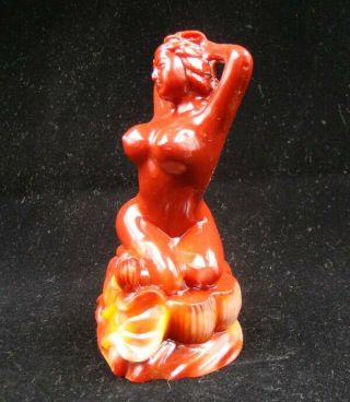 Chinese Handmade Carving Statue People Ancient beauty Natural Jade Agalmatolite 4