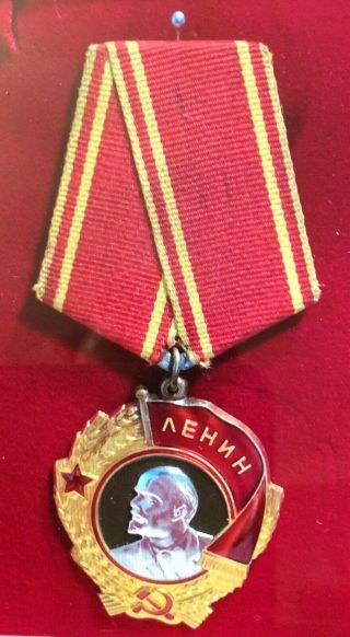 Old Cccp Russian Medal Order Of Lenin 23k Gold And Platinun 266795