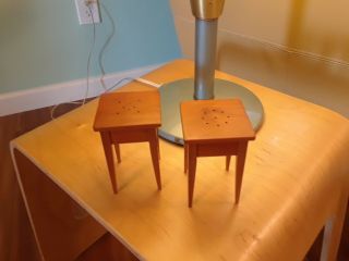1960s Danish Modern Teak Small Scale Salt And Pepper Entry Table Mid Century