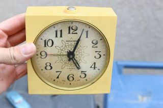 Vintage Marathon 4 Jewels Wind Up Kitchen Timer Clock Countdown - Made In Ussr