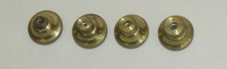 4 x old brass microscope lenses for old brass microscope. 2