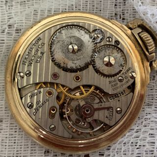 Hamilton Railway Special 992b Pocketwatch 10k Gold Filled 21 Jewels For Repair