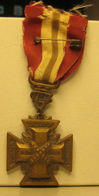Ww I 1917 - 1918 1861 - 1865 Confederate Southern Cross Of Honor Medal