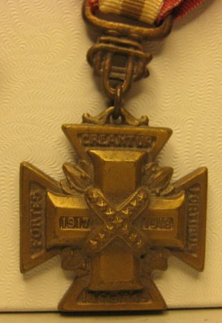 WW I 1917 - 1918 1861 - 1865 Confederate Southern Cross of Honor Medal 3