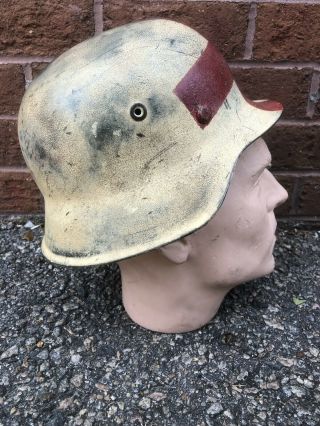 WW2 - German Helmet - M42 - 56 Liner - Red Cross - Decal - Reissue - Marked 2