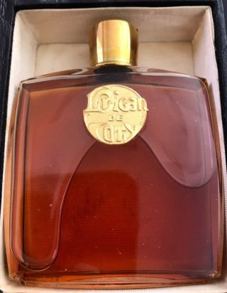 RARE 1920 ' S SIGNED COTY L ' ORIGAN LALIQUE CRYSTAL PERFUME BOTTLE FULL LEATHER 3