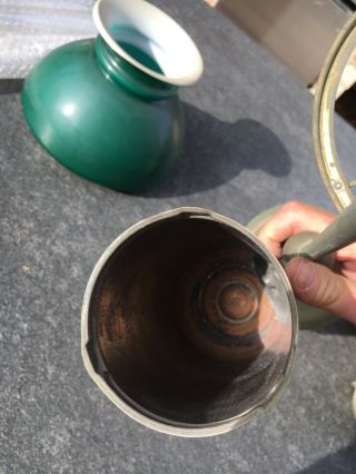 Manhattan Brass Antique Student Lamp Oil Complete and Orginal w Macbeth Pearl 5