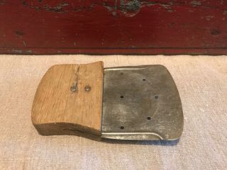 Antique Primitice Wooden Dough Bowl Scraper