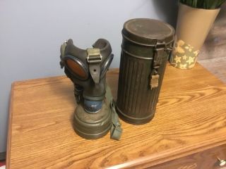 WW2 Wehrmacht German Gas Mask Canister (bmw) 4