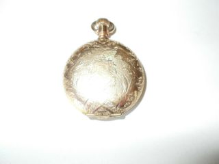 ANTIQUE ELGIN 10K SOLID GOLD POCKET WATCH FINE ENGRAVED HUNTING CASE 10